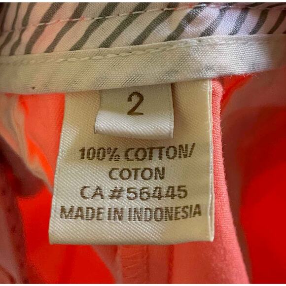 J. Crew 3" Chino Shorts Peach Orange Size 2 - Picture 7 of 7